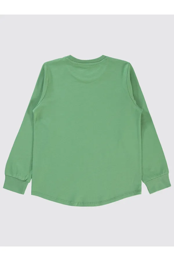 Sweat-shirt garçon 6-9 ans kaki clair - Paquet
