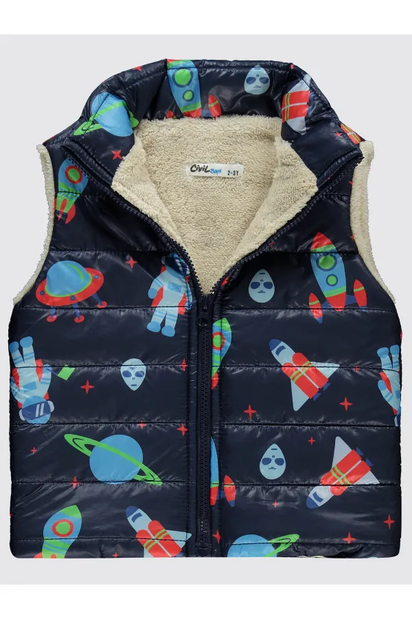 Boys Vest 2-5 Years Old Navy Blue - Package