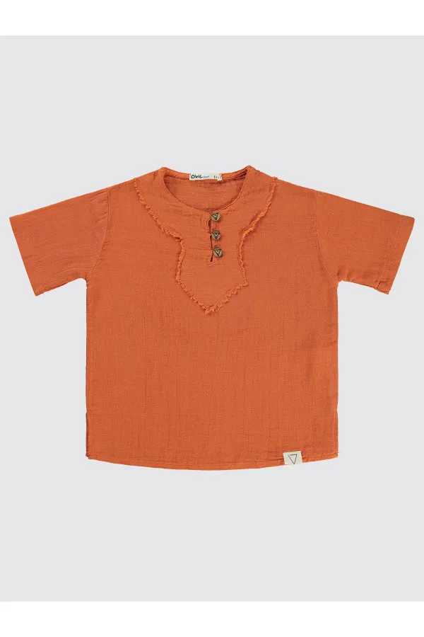 Chemise garçon 6-9 ans Orange - Paquet