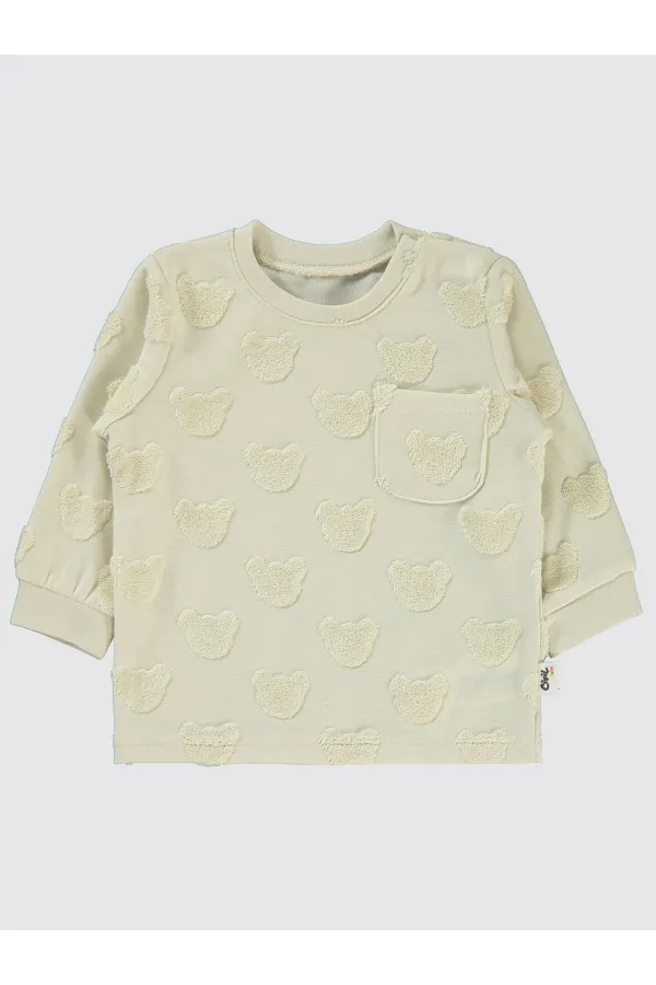 Sweat-shirt bébé 0-24 mois couleur pierre - Pack