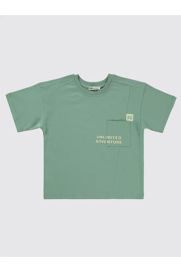Boys T-Shirt 10-13 Years Soft Khaki - Package