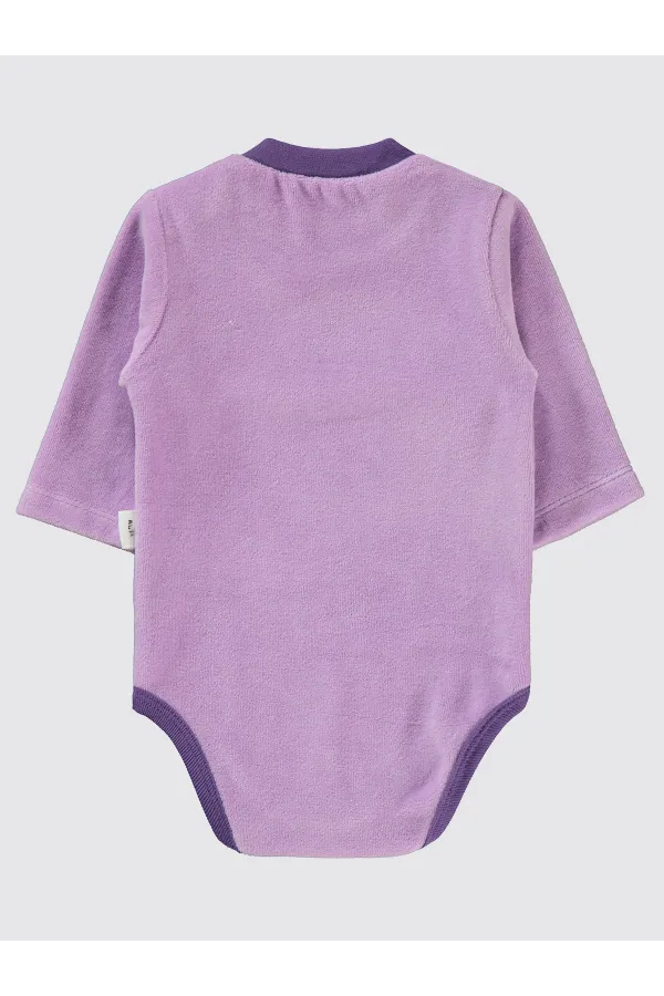 Bebek Çıtçıtlı Badi 0-24 Ay Lila - Paket