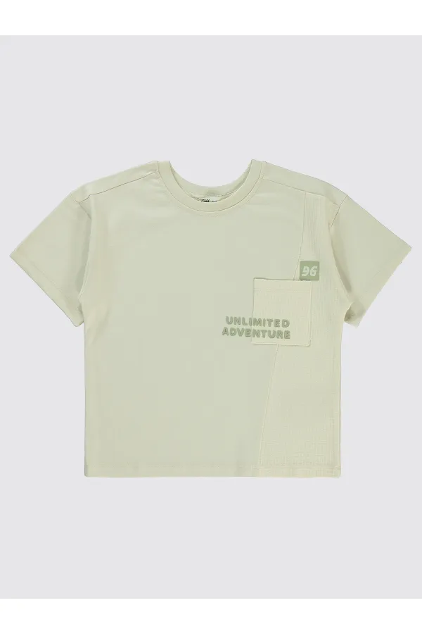 T-shirt garçon 6-9 ans ivoire - Pack