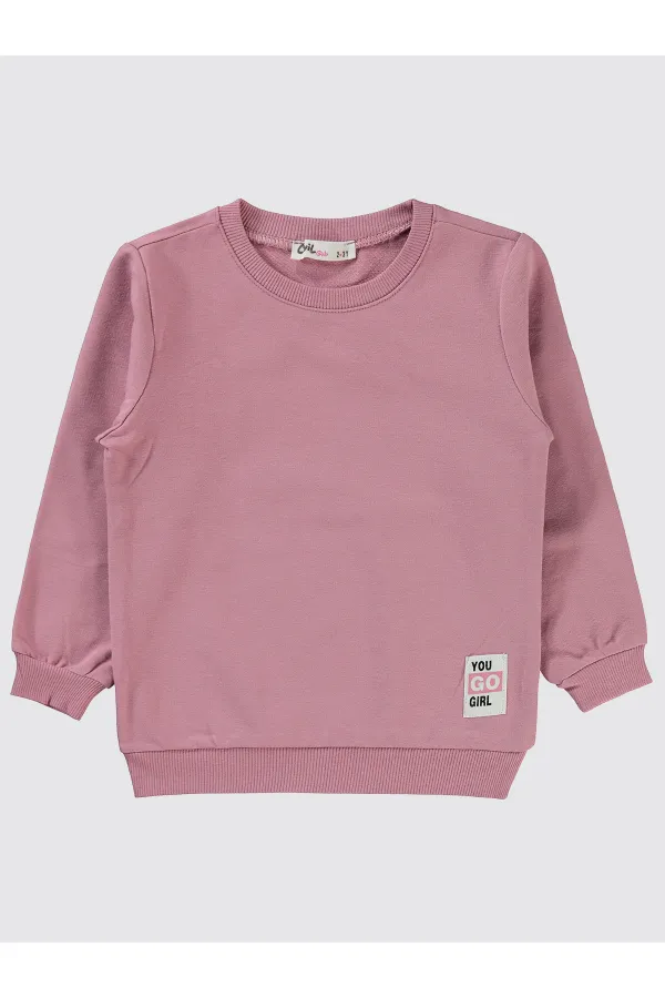 Sweat-shirt fille 2-5 ans rose cosmétique - Paquet