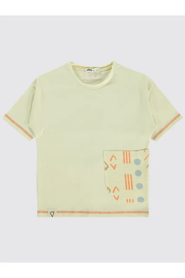 T-shirt garçon 6-9 ans écru - Paquet