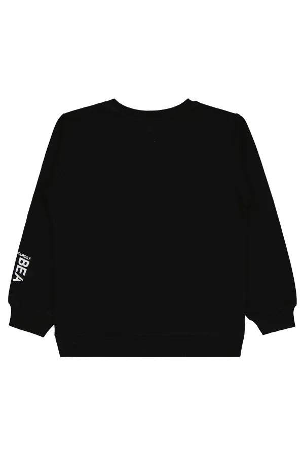 Kız Çocuk Sweatshirt 6-9 Yaş Siyah - Paket