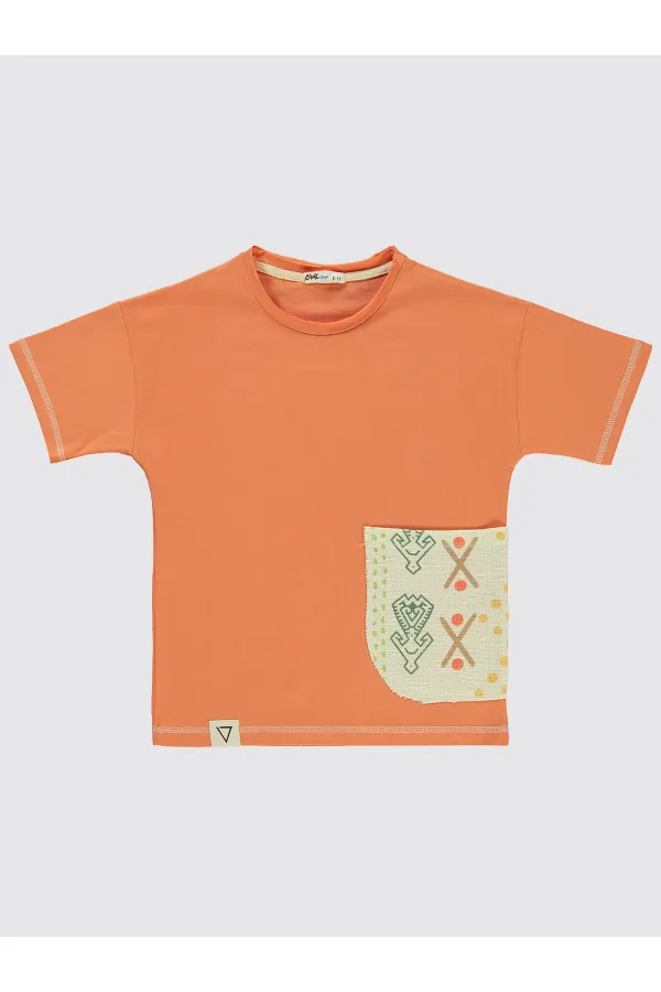T-shirt garçon 6-9 ans Orange - Pack