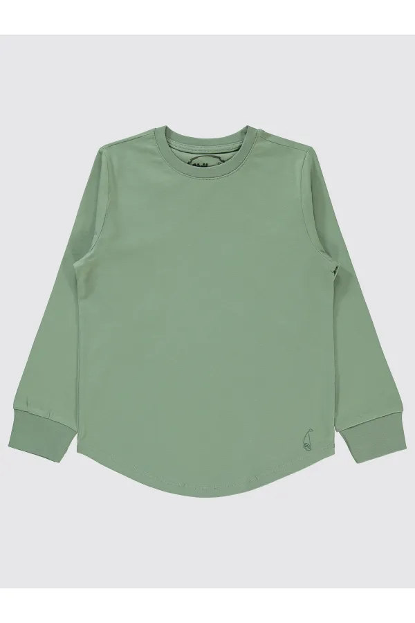 Erkek Çocuk Sweatshirt 6-9 Yaş Soft Haki - Paket