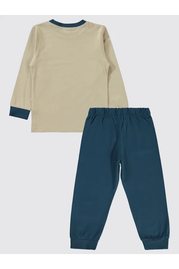 Ensemble pyjama pour garçon de 2 à 5 ans, couleur pétrole - Paquet