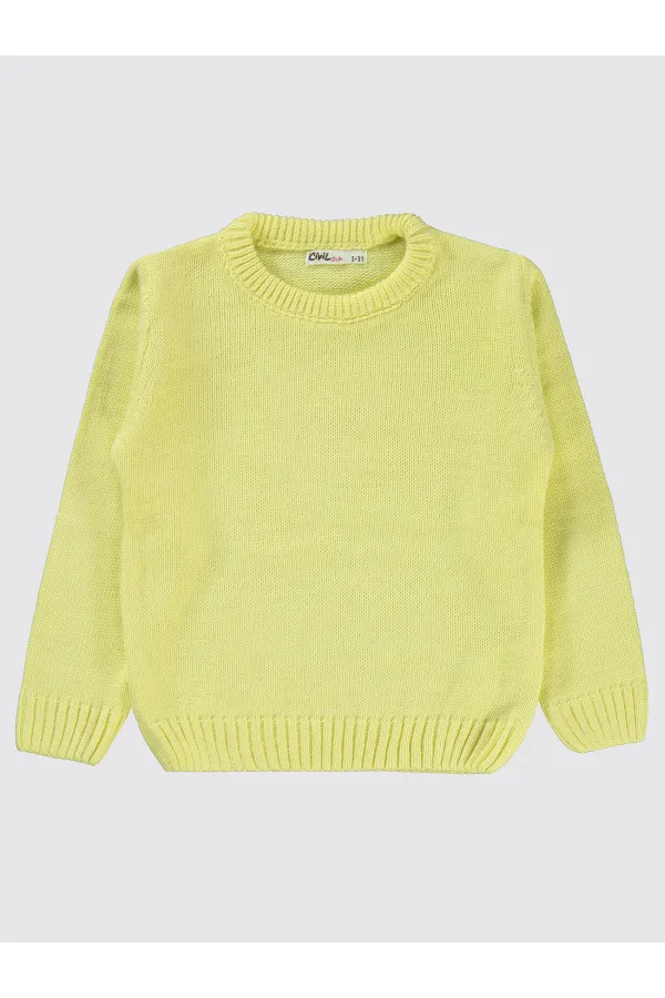 Pull Fille 2-5 Ans Jaune - Paquet