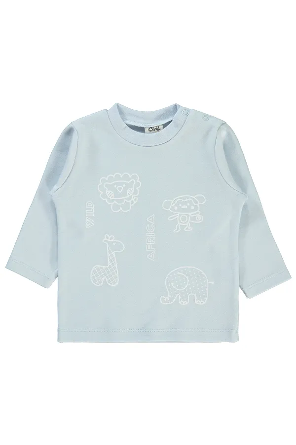 Sweat-shirt bébé 0-24 mois bleu glacier - Pack