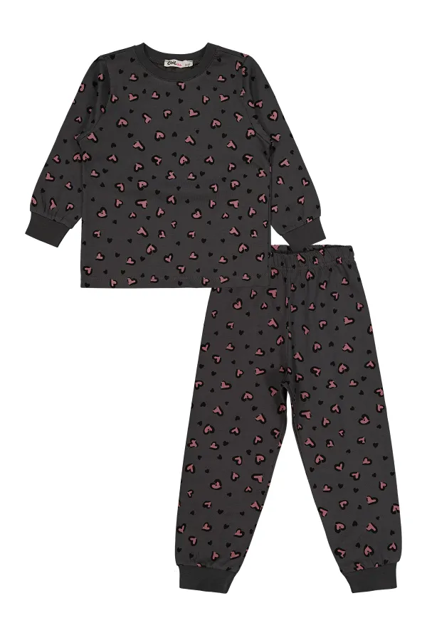 Girls Pajama Set 2-5 Years Old Anthracite - Package