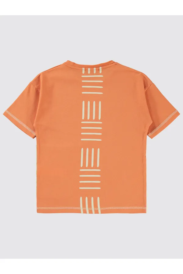 T-shirt garçon 6-9 ans Orange - Pack