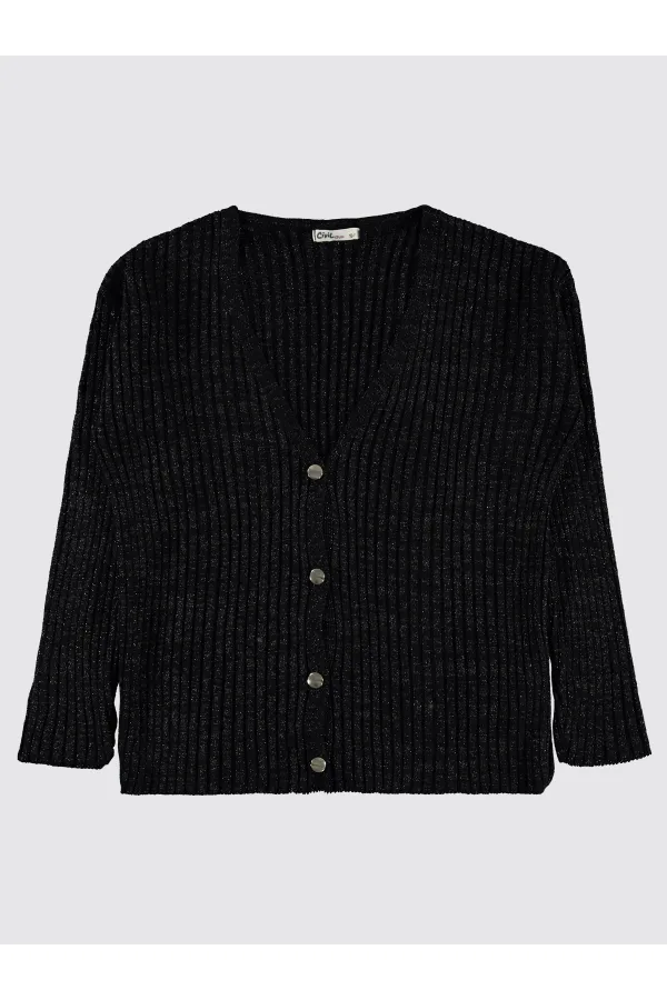 Kız Çocuk Hırka 10-13 Yaş Siyah - Paket