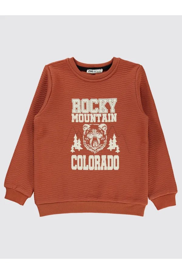 Boy Sweatshirt 6-9 Years Old Copper - Pack