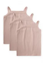 Maillot de corps à bretelles en corde 2-9 ans Rose poudré