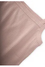Maillot de corps à bretelles en corde 2-9 ans Rose poudré