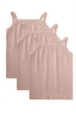 Maillot de corps à bretelles en corde 2-9 ans Rose poudré