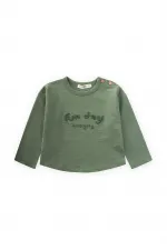 Embroidered Sweatshirt 1-5 Years Old Oil Green