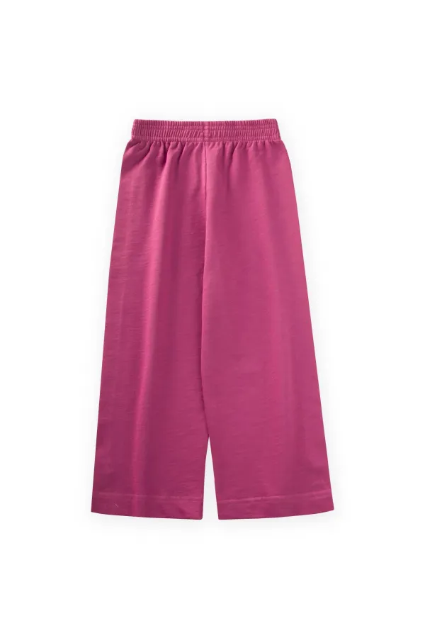 Pantalon coupe large 4-12 ans Fuchsia
