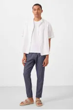 Tommylife Toptan Standart Fit Dokuma Hafif Esnek Chino Erkek Pantolon 82177 Kot Lacivert