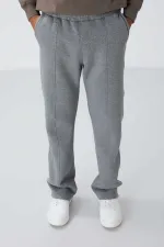 Bas de survêtement Tommylife Oversize Basic Straight pour homme, vente en gros, 82146 Gris chiné