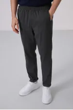 Tommylife Toptan Standart Fit Dokuma Hafif Esnek Chino Pantolon 82175 Antrasıt