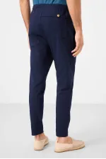 Tommylife Toptan Standart Fit Dokuma Hafif Esnek Chino Erkek Pantolon 82179 Lacivert
