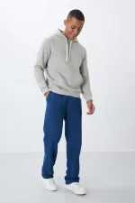 Tommylife Toptan Oversize Basic Düz Paça Erkek Eşofman Alt 82146 Parlament