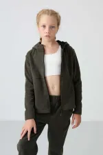Tommylife Toptan 7-15 Yaş Kapüşonlu Standart Kalıp Kız Çocuk Polar Sweatshirt 75152 Haki Tommylife Toptan 7-15 Yaş Kapüşonlu Standart Kalıp Kız Çocuk Polar Sweatshirt 75152 Haki