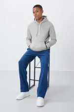 Tommylife Toptan Oversize Basic Düz Paça Erkek Eşofman Alt 82146 Parlament