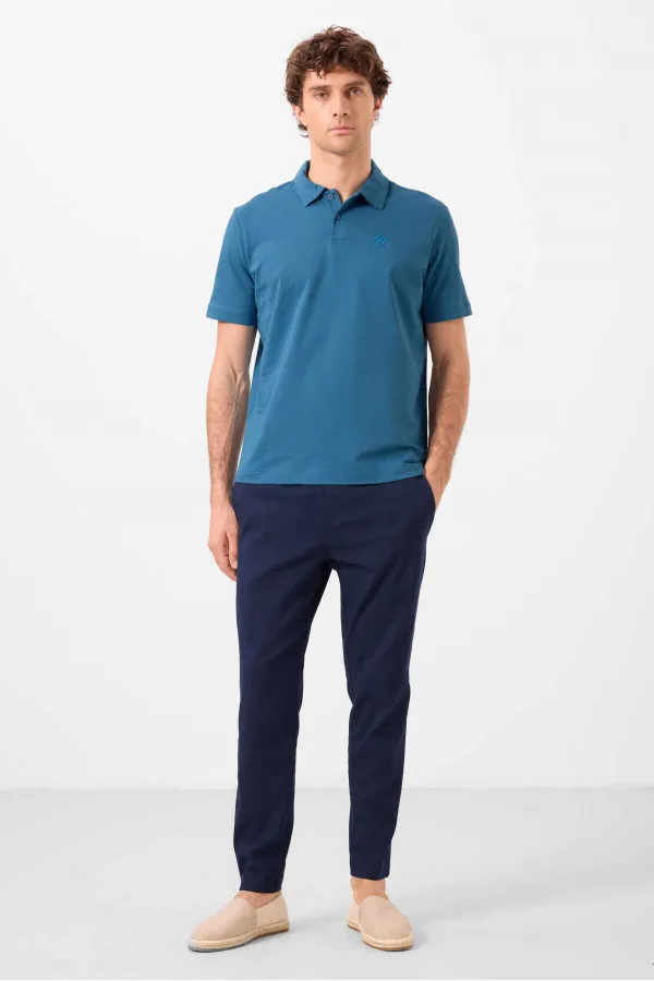 Tommylife Toptan Standart Fit Dokuma Hafif Esnek Chino Erkek Pantolon 82179 Lacivert
