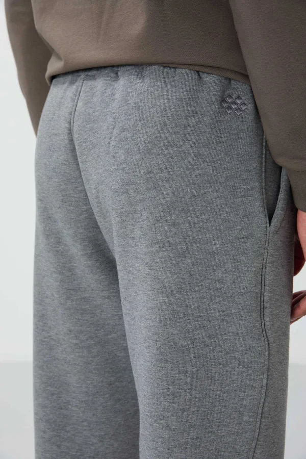 Bas de survêtement Tommylife Oversize Basic Straight pour homme, vente en gros, 82146 Gris chiné