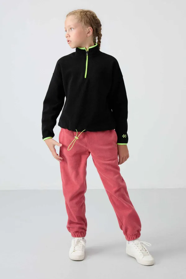 Tommylife Toptan 7-15 Yaş Dik Yaka Standart Kalıp Basic Kız Çocuk Polar Sweatshirt 75151 Siyah Tommylife Toptan 7-15 Yaş Dik Yaka Standart Kalıp Basic Kız Çocuk Polar Sweatshirt 75151 Siyah