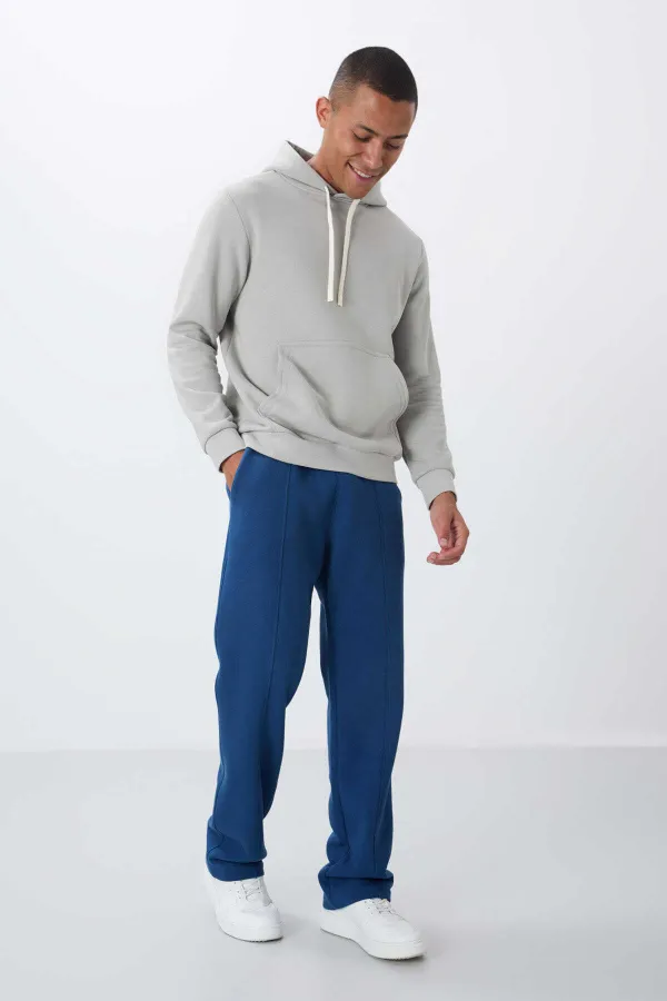 Tommylife Toptan Oversize Basic Düz Paça Erkek Eşofman Alt 82146 Parlament