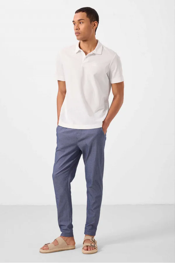 Tommylife Toptan Standart Fit Dokuma Hafif Esnek Chino Erkek Pantolon 82180 Kot Lacivert