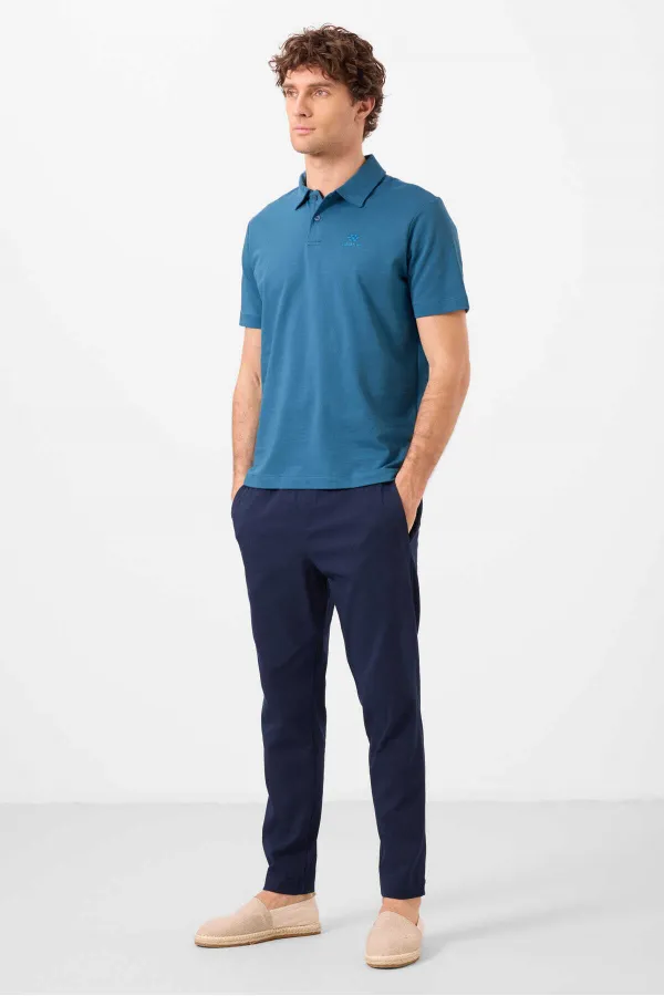 Tommylife Toptan Standart Fit Dokuma Hafif Esnek Chino Erkek Pantolon 82179 Lacivert