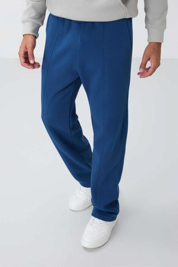 Tommylife Toptan Oversize Basic Düz Paça Erkek Eşofman Alt 82146 Parlament