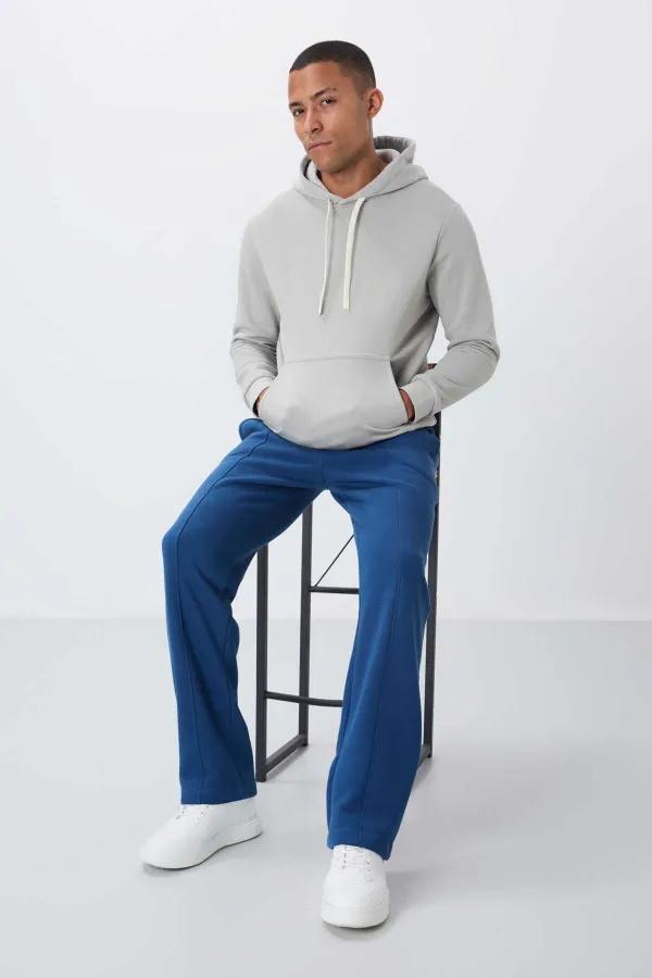Tommylife Toptan Oversize Basic Düz Paça Erkek Eşofman Alt 82146 Parlament