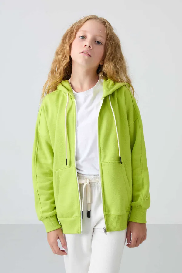 Tommylife Toptan 7-15 Yaş Kapüşonlu Standart Kalıp Kız Çocuk Sweatshirt 75149 Lime Yeşil Tommylife Toptan 7-15 Yaş Kapüşonlu Standart Kalıp Kız Çocuk Sweatshirt 75149 Lime Yeşil