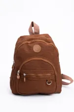 Unisex School and Backpack Bag with Wide Compartments, Tan Color Unisex School and Backpack Bag with Wide Compartments, Tan Color