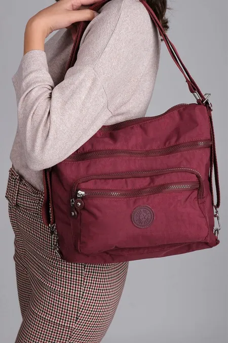 Krinkıl Women's Shoulder and Backpack Bag Red Color